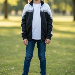 Adidas logo Track Jacket kids size 11/12 medium